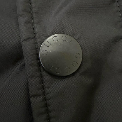 Gucci Vintage Wool Era Logo Button Reversible Down Jacket 44 — view 8
