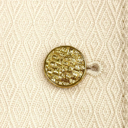 Gucci Wool Horsebit Leather All Over Print Short Sleeve Jacket Beige 38 — view 7