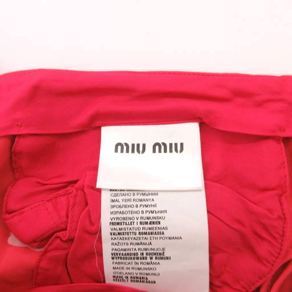 Miu Miu Pants 40 Pink Stretch Straight Silhouette SJ — view 5