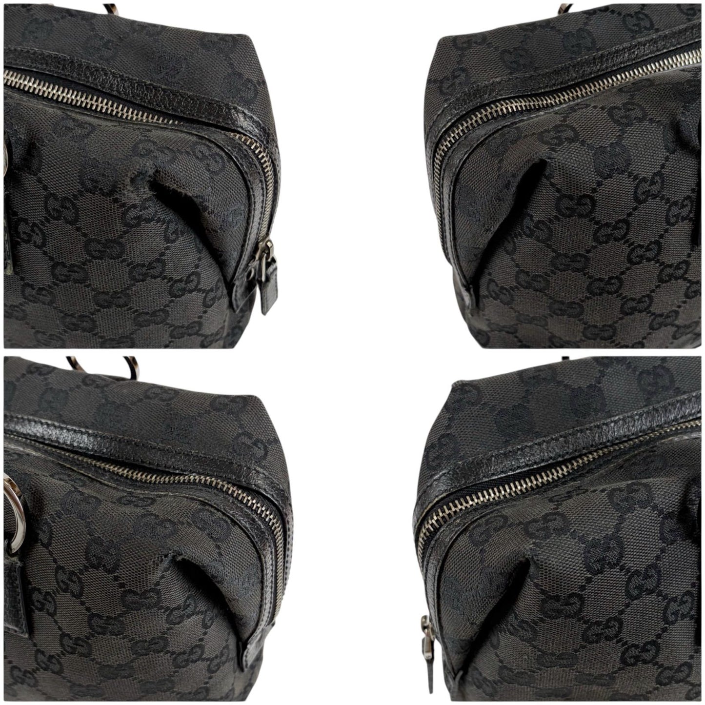 Gucci GG Canvas Mini Boston Bag Black — view 5