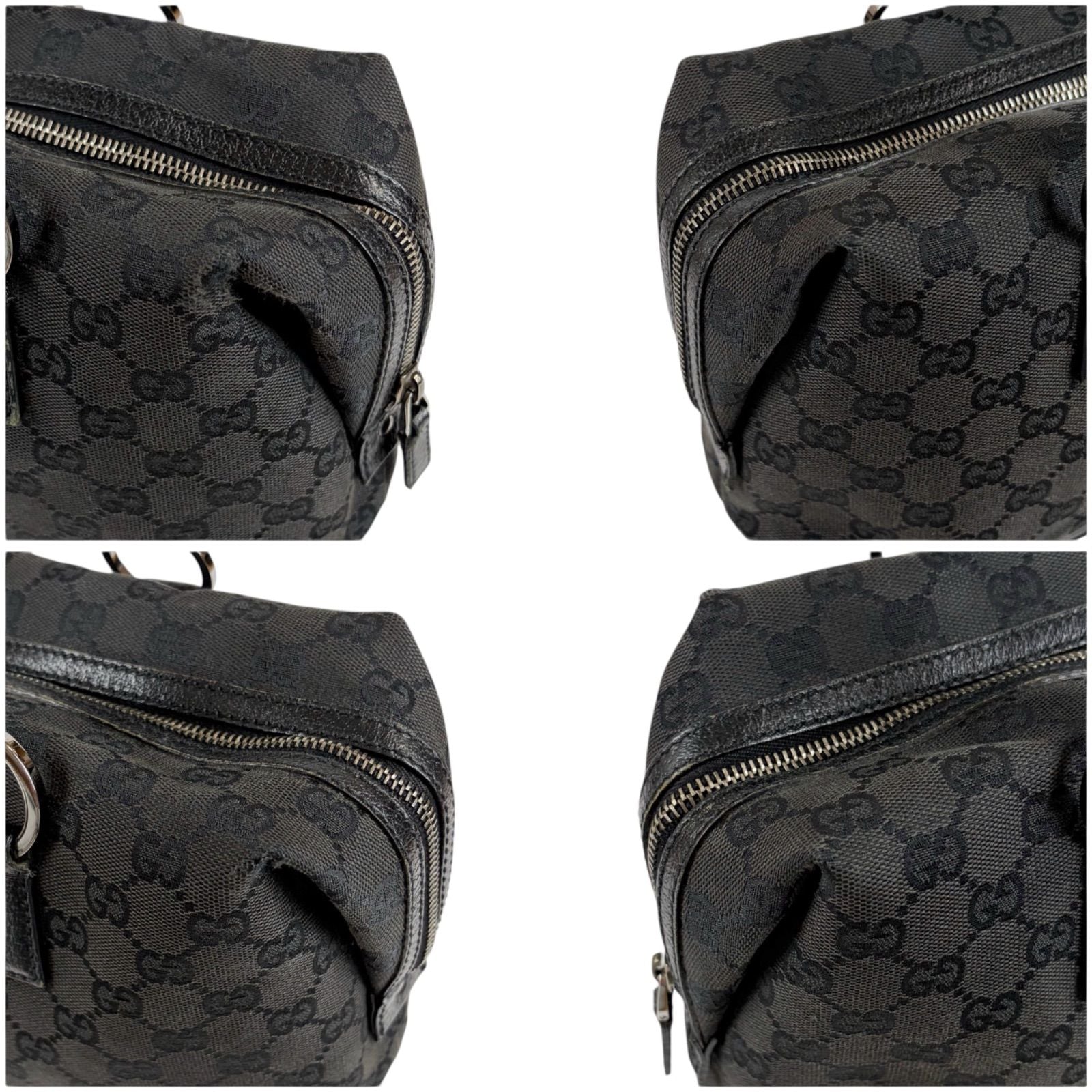 Gucci GG Canvas Mini Boston Bag Black — view 5