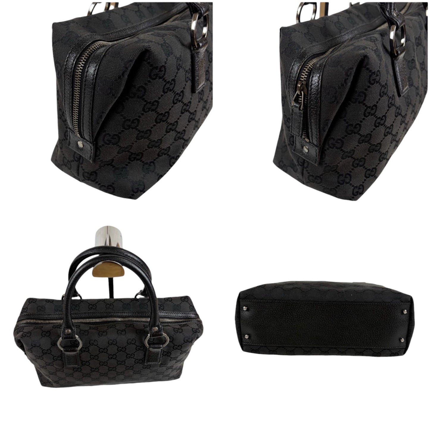 Gucci GG Canvas Mini Boston Bag Black — view 4