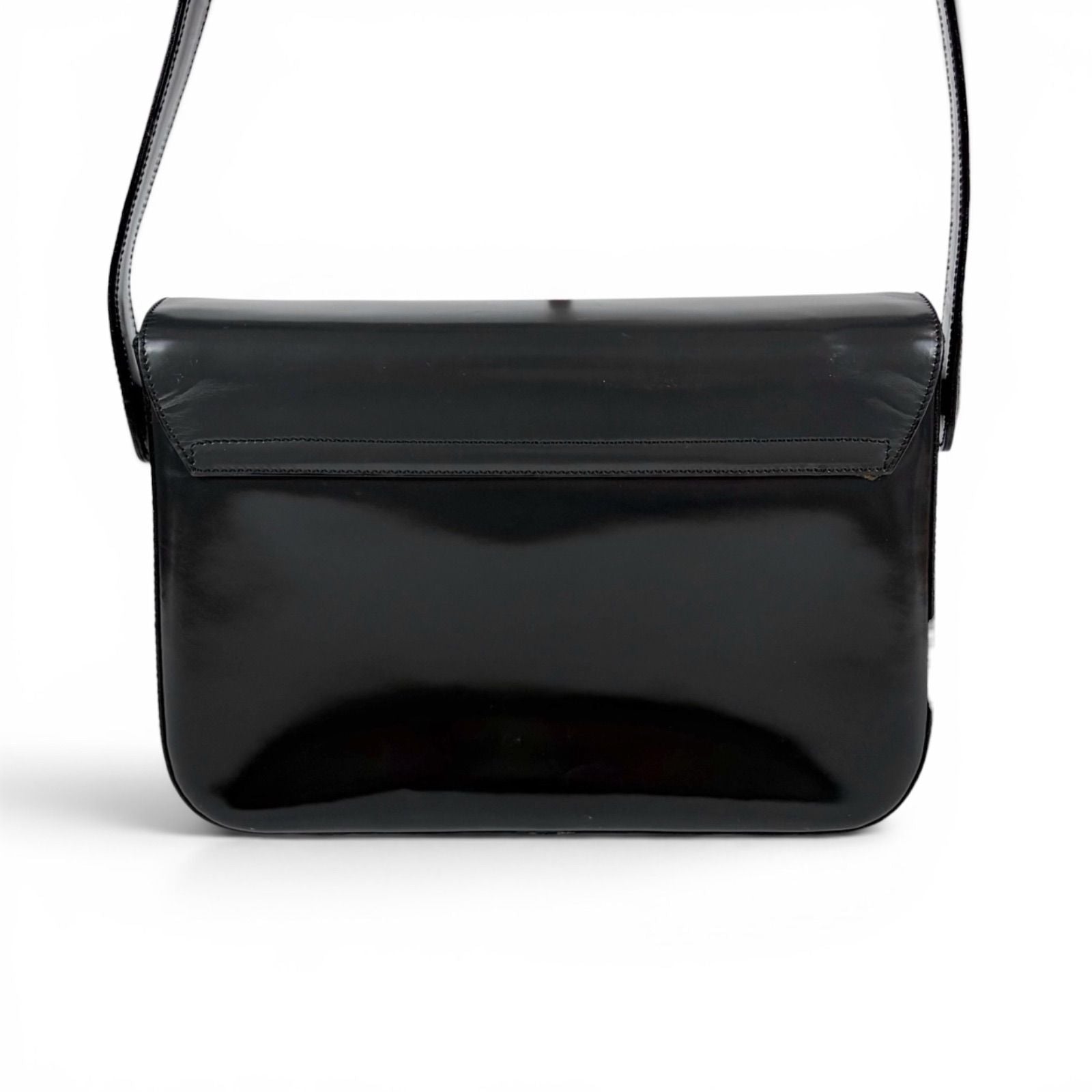 Prada Gradient Mirror Calf Leather Shoulder Bag Gray Black — view 5
