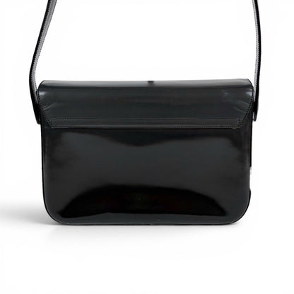 Prada Gradient Mirror Calf Leather Shoulder Bag Gray Black — view 5
