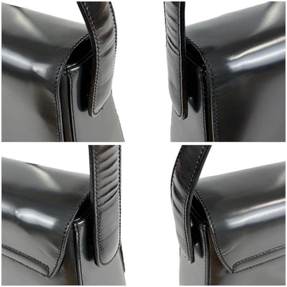 Prada Gradient Mirror Calf Leather Shoulder Bag Gray Black — view 8
