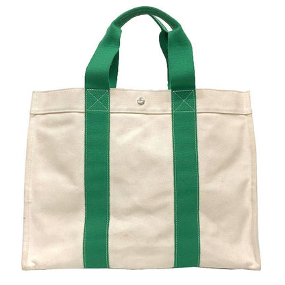 Hermes Bora Bora GM Tote Bag Cotton Canvas Unbleached Green