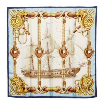 Hermes Carre 90 Tribord Scarf Multicolor Silk