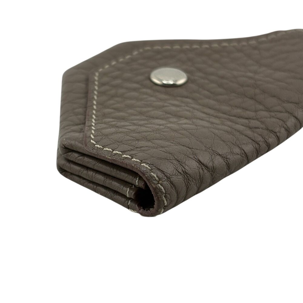 Hermes Coin Purse Levain Quatre Leather Case Gray — view 3