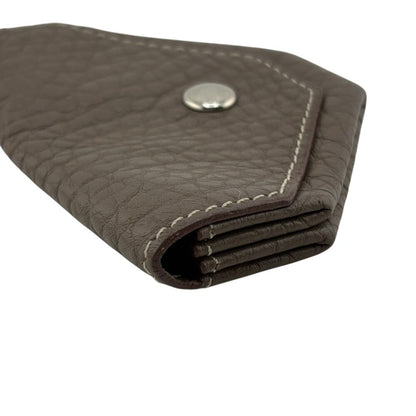 Hermes Coin Purse Levain Quatre Leather Case Gray — view 4