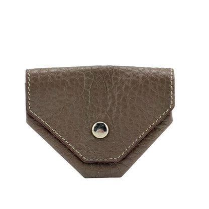 Hermes Coin Purse Levain Quatre Leather Case Gray