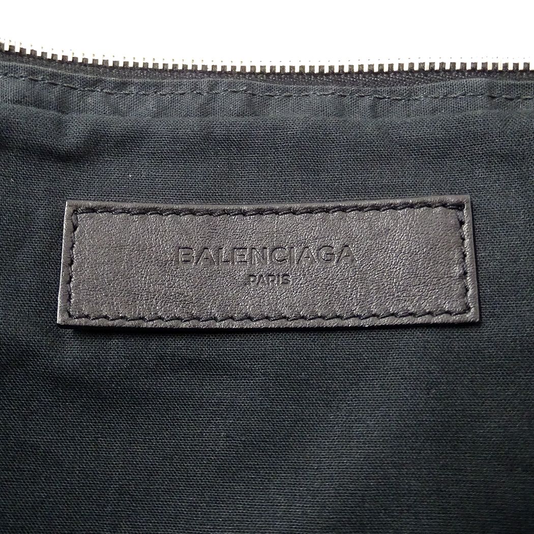 Balenciaga Business Leather Blue Gray Briefcase — view 6