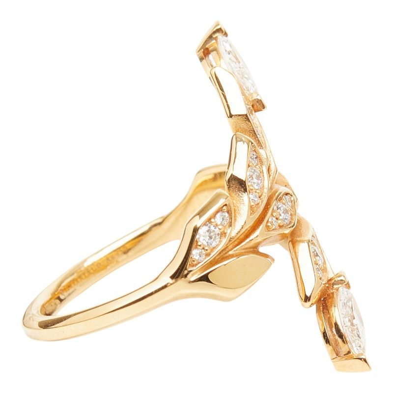 Tiffany & Co Victoria Vine Bypass Ring 18K Yellow Gold — view 4