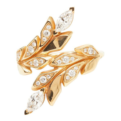 Tiffany & Co Victoria Vine Bypass Ring 18K Yellow Gold — view 2