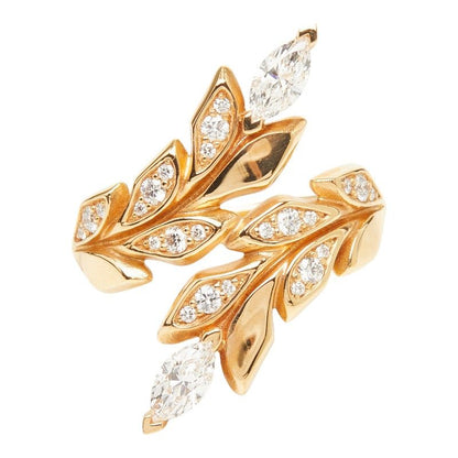 Tiffany & Co Victoria Vine Bypass Ring 18K Yellow Gold