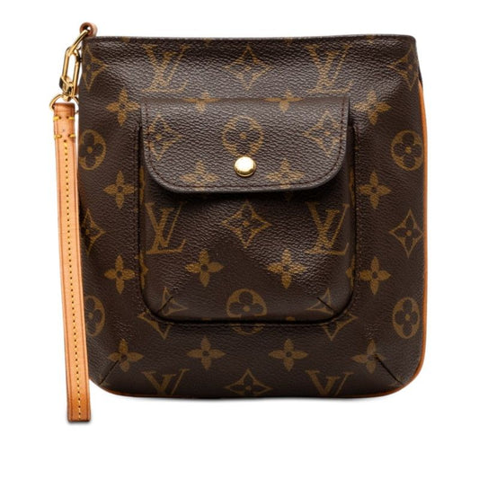 Louis Vuitton Monogram Partition Pouch Brown Leather