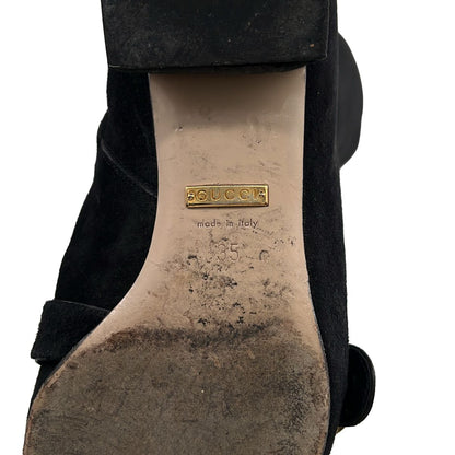 Gucci GG Marmont Suede Long Boots Black 35 — view 6