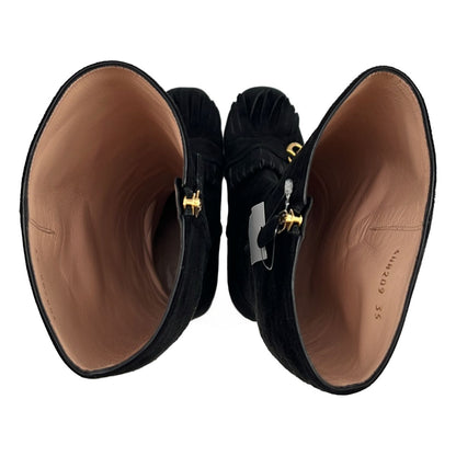 Gucci GG Marmont Suede Long Boots Black 35 — view 3