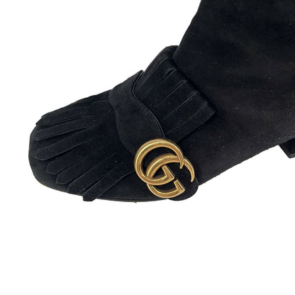 Gucci GG Marmont Suede Long Boots Black 35 — view 8