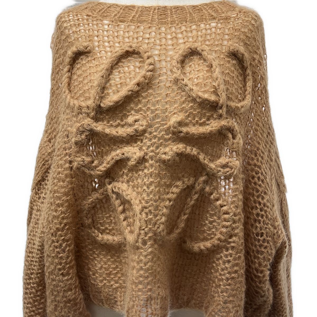 Loewe Anagram Mohair Knit S Brown Sweater — view 4