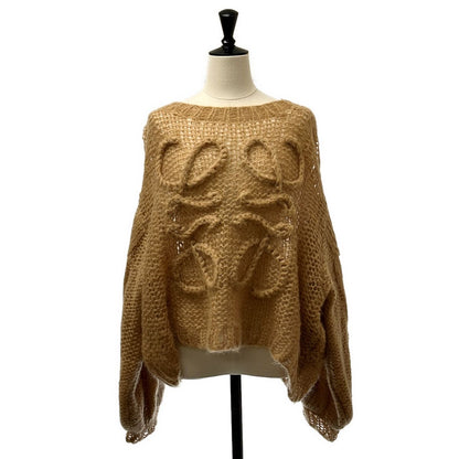 Loewe Anagram Mohair Knit S Brown Sweater