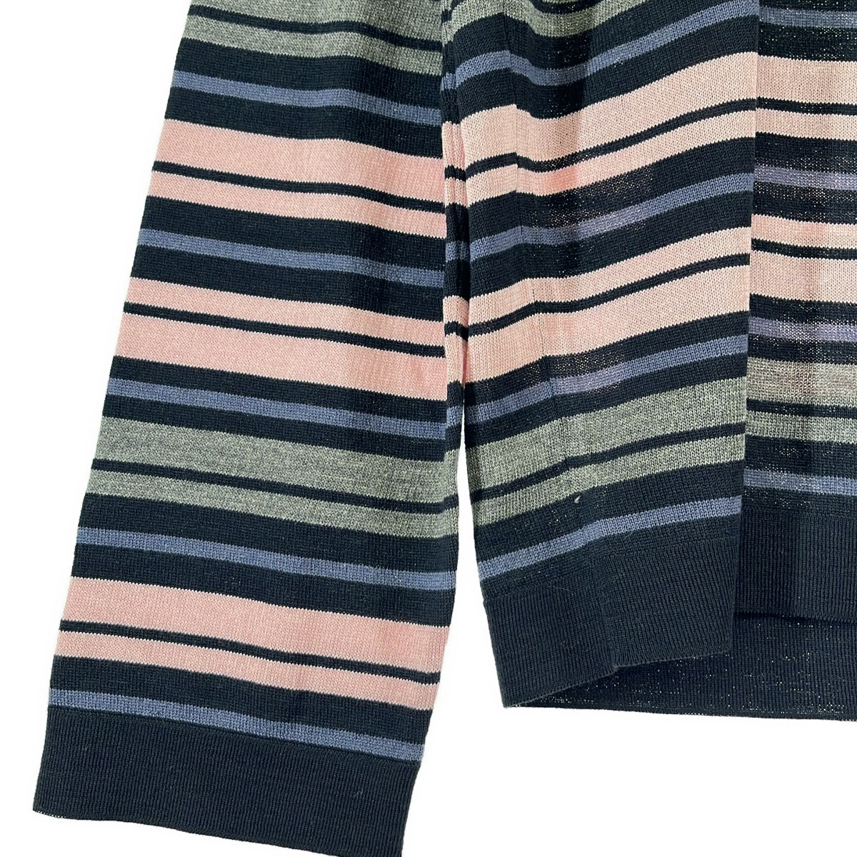 Louis Vuitton Wool Silk Border Crew Neck Knit L Multicolor Sweater — view 3
