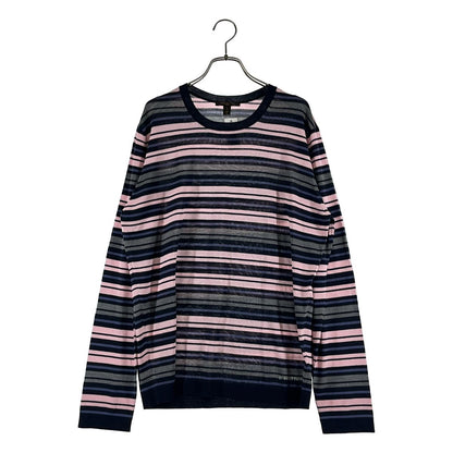 Louis Vuitton Wool Silk Border Crew Neck Knit L Multicolor Sweater