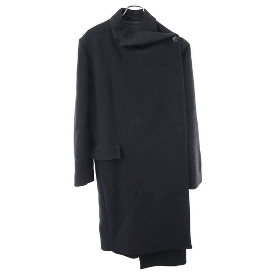 Balenciaga Wool Melton Deformation Over Coat Black 42