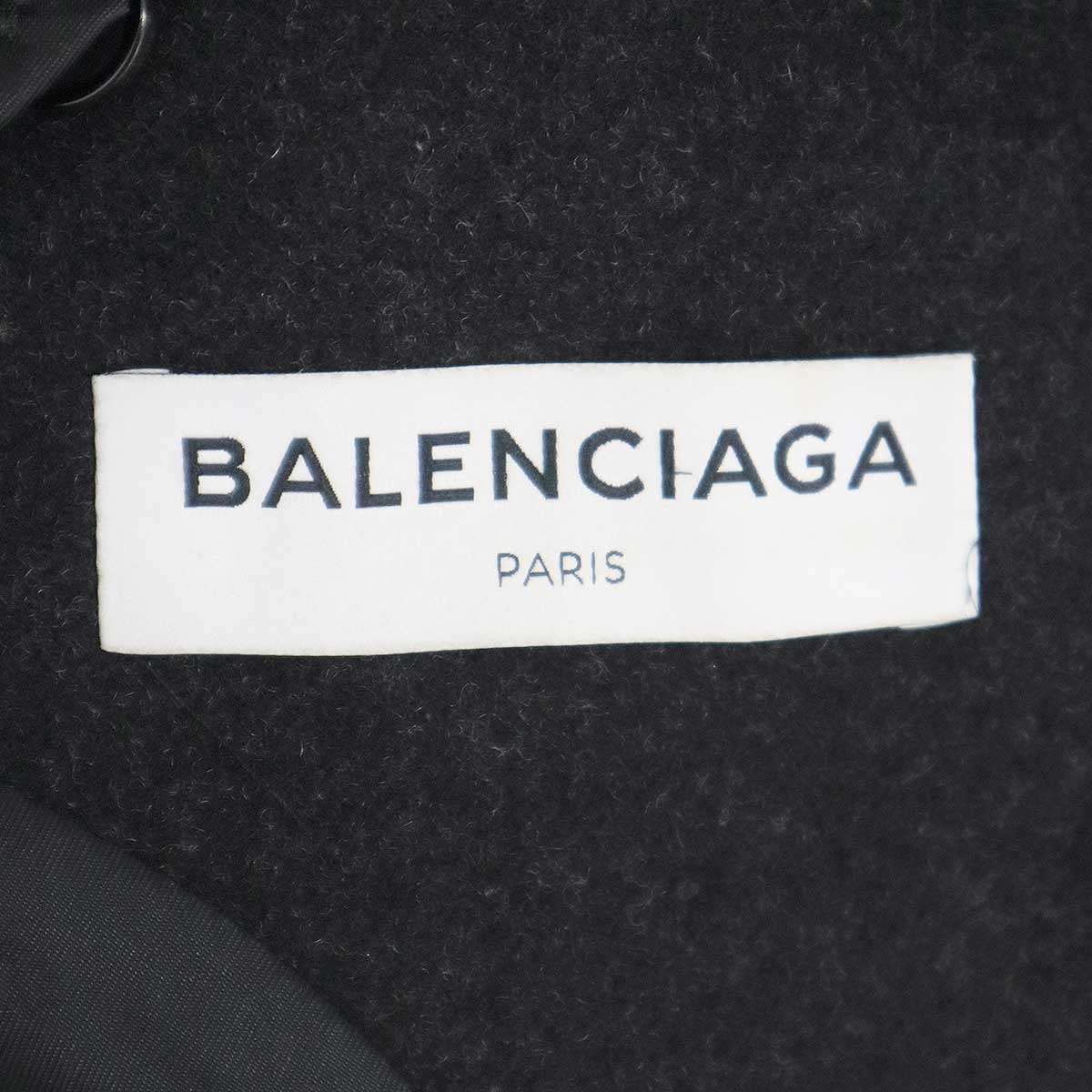 Balenciaga Wool Melton Deformation Over Coat Black 42 — view 3
