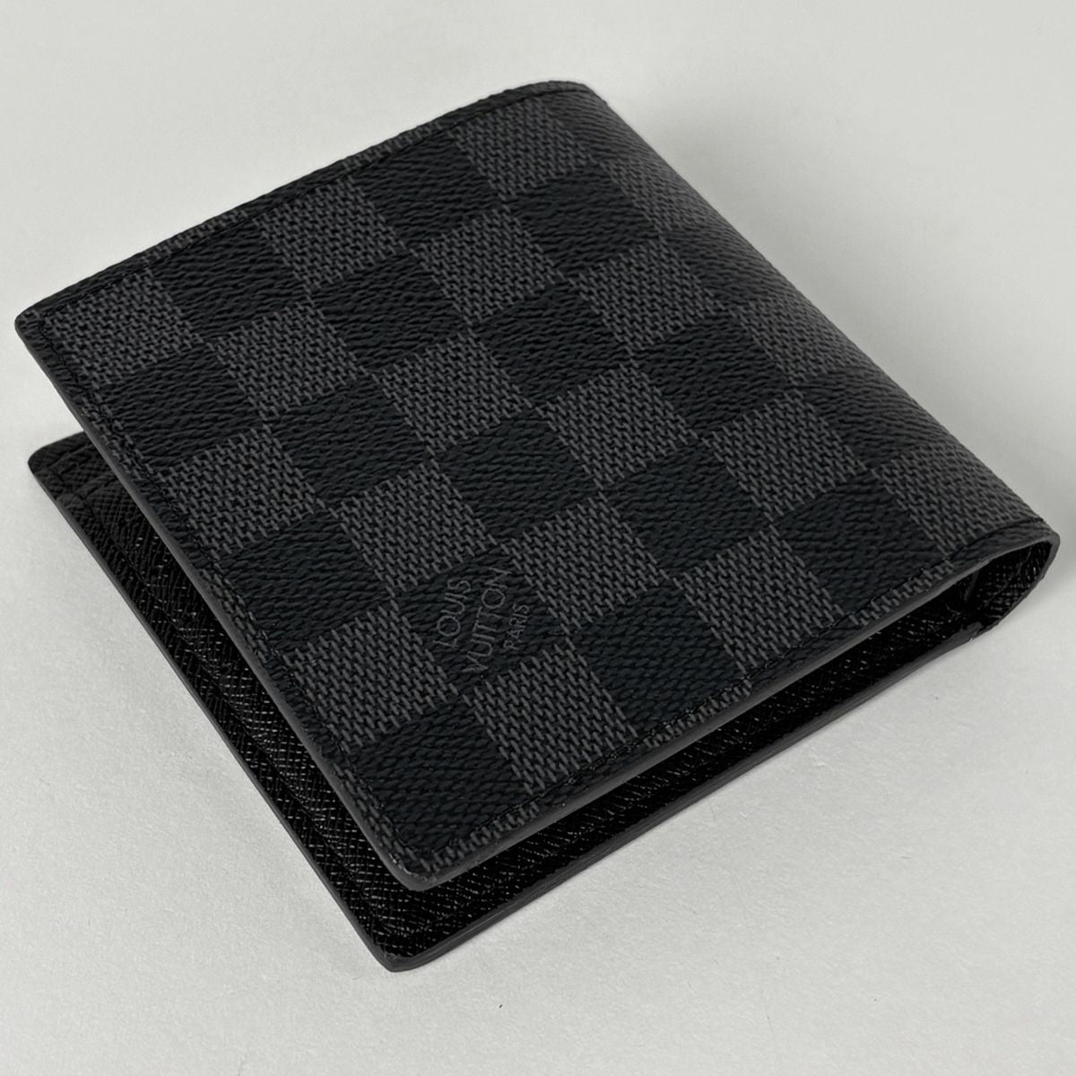 Louis Vuitton Portefeuille Marco Damier Graphite Black Wallet — view 2