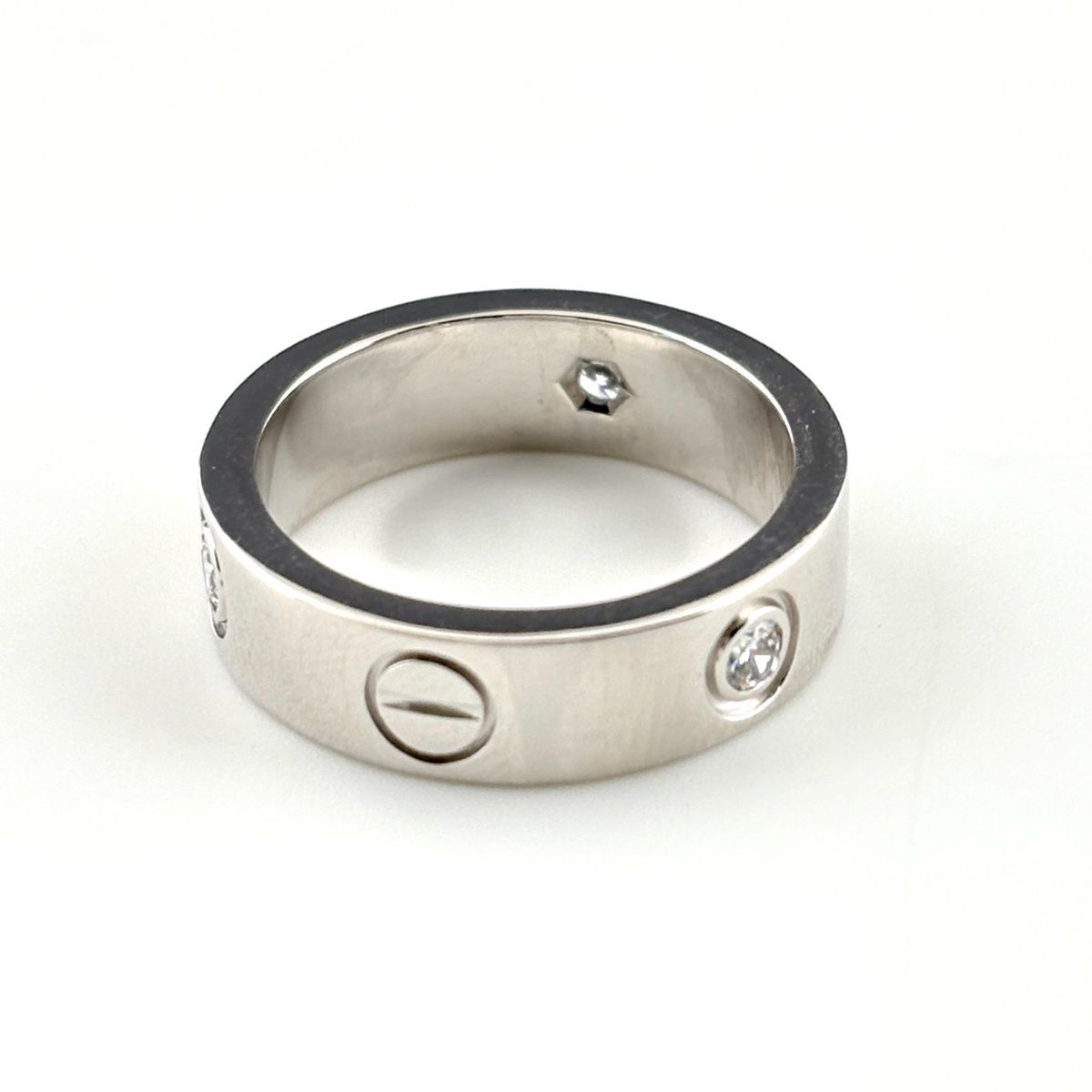 Cartier Mini Love Ring Half Diamond Pave — view 3