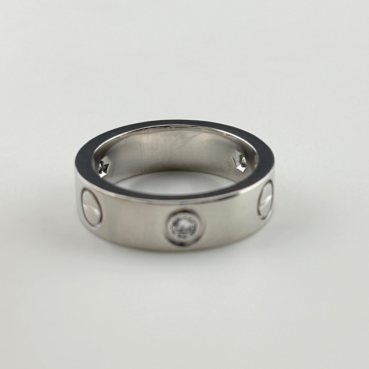Cartier Mini Love Ring Half Diamond Pave — view 4