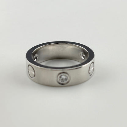 Cartier Mini Love Ring Half Diamond Pave — view 4