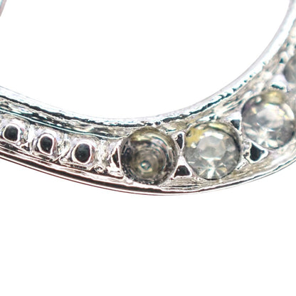 Dior CD Logo Earrings Rhinestone Silver — view 6