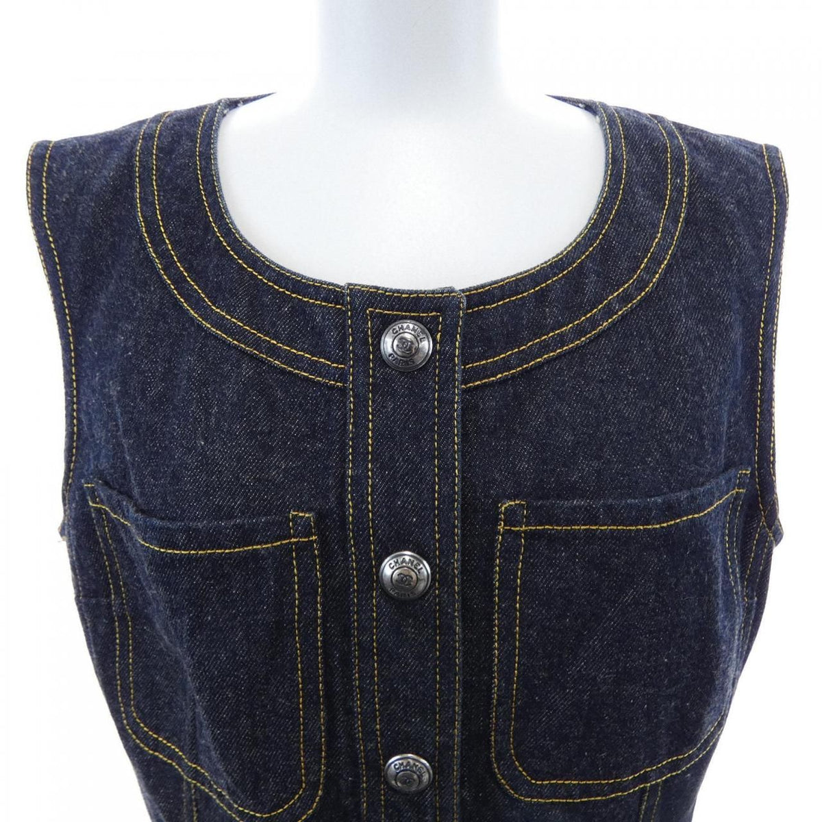 Chanel Vintage Dress Navy — view 4