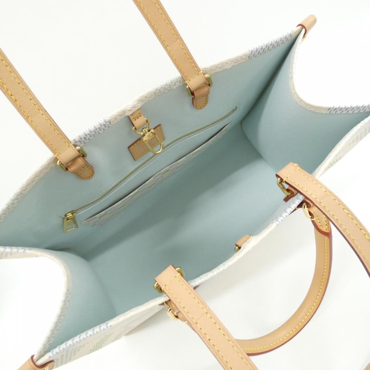 Louis Vuitton Damier On The Go MM Gold Multicolor Tote Bag — view 8