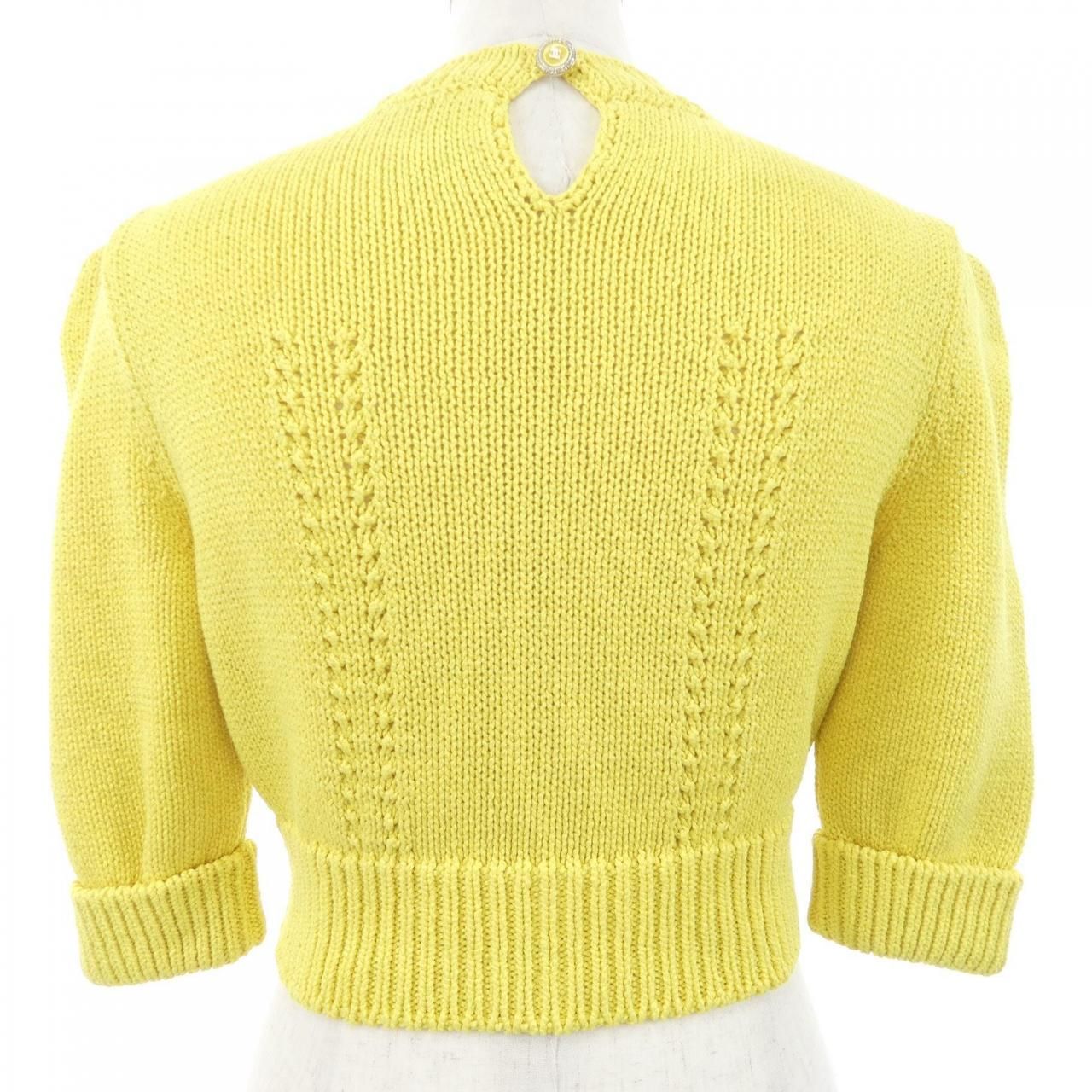 Chanel Knit Sweater Yellow — view 2