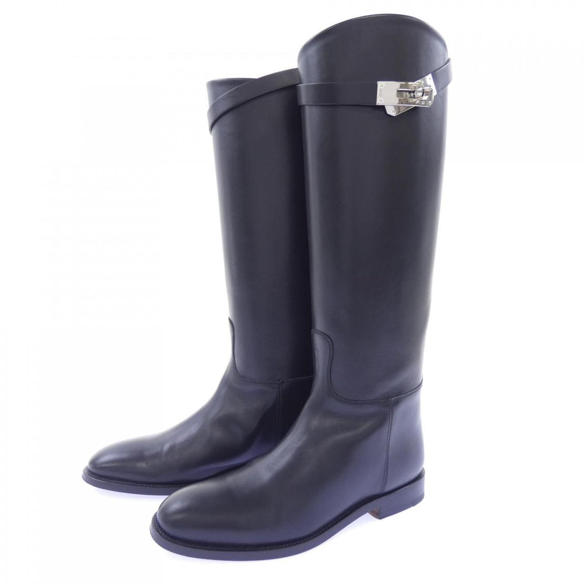 Hermes Jumping Kelly Buckle Long Boots — view 3