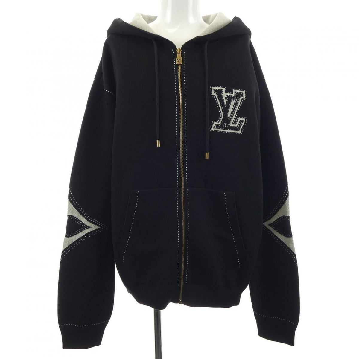 Louis Vuitton Graphic Intersha Zip Cotton Hoodie