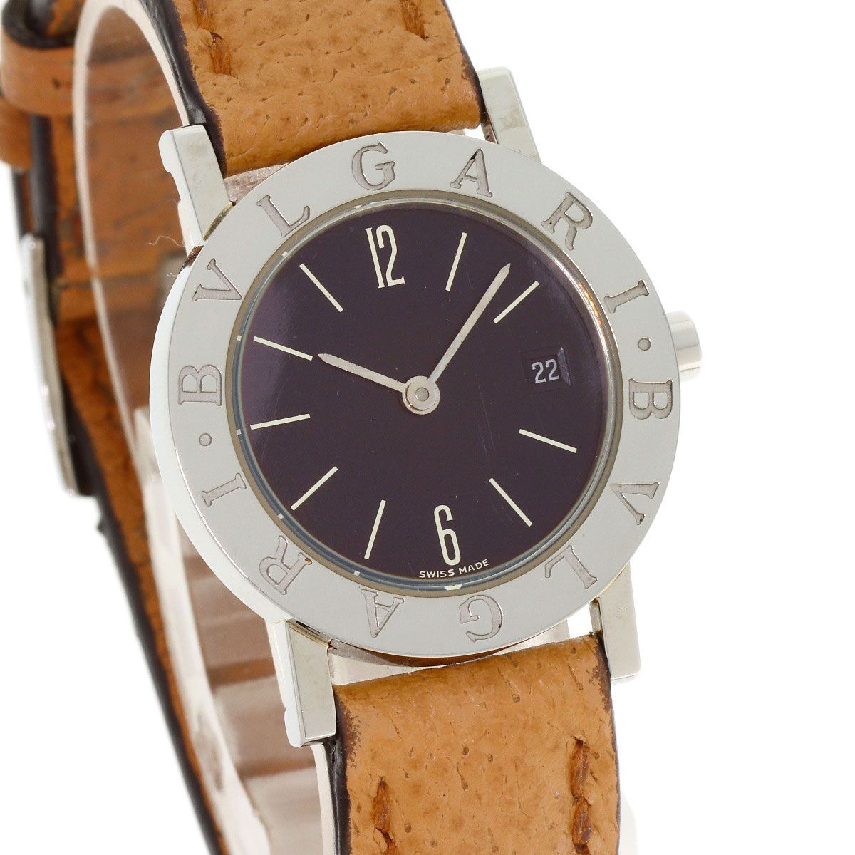 Bvlgari Watch SS Leather — view 4