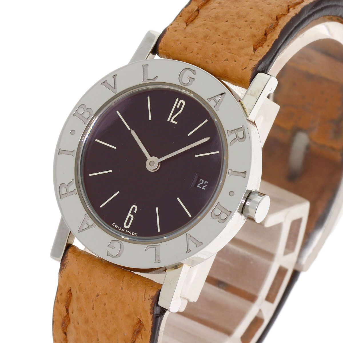 Bvlgari Watch SS Leather — view 3