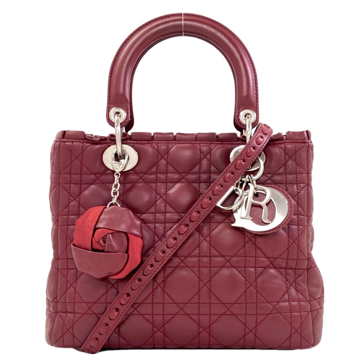 Dior Lady Dior 2-Way Handbag Calfskin