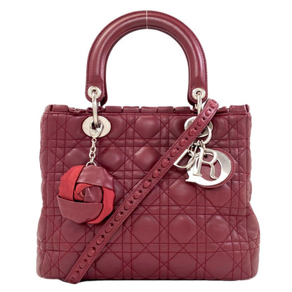 Dior Lady Dior 2-Way Handbag Calfskin