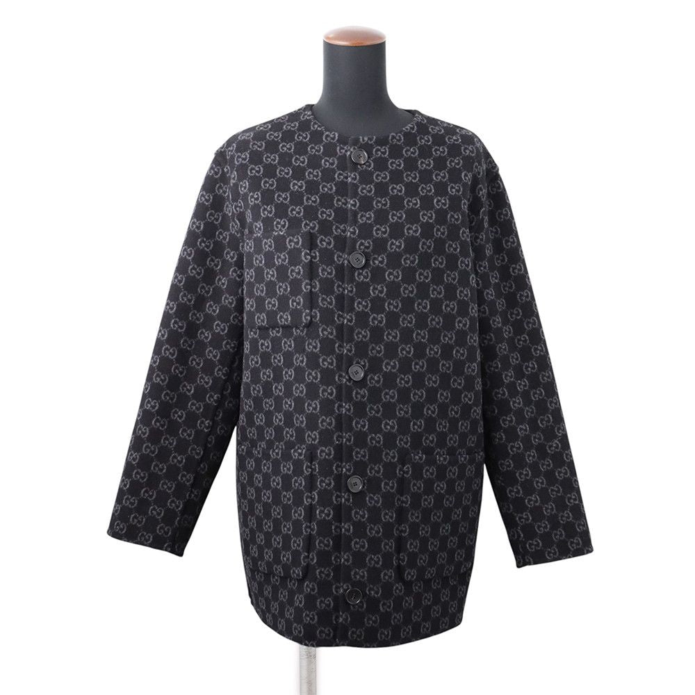 Gucci Jacket Reversible Wool Silk 36 Black — view 4