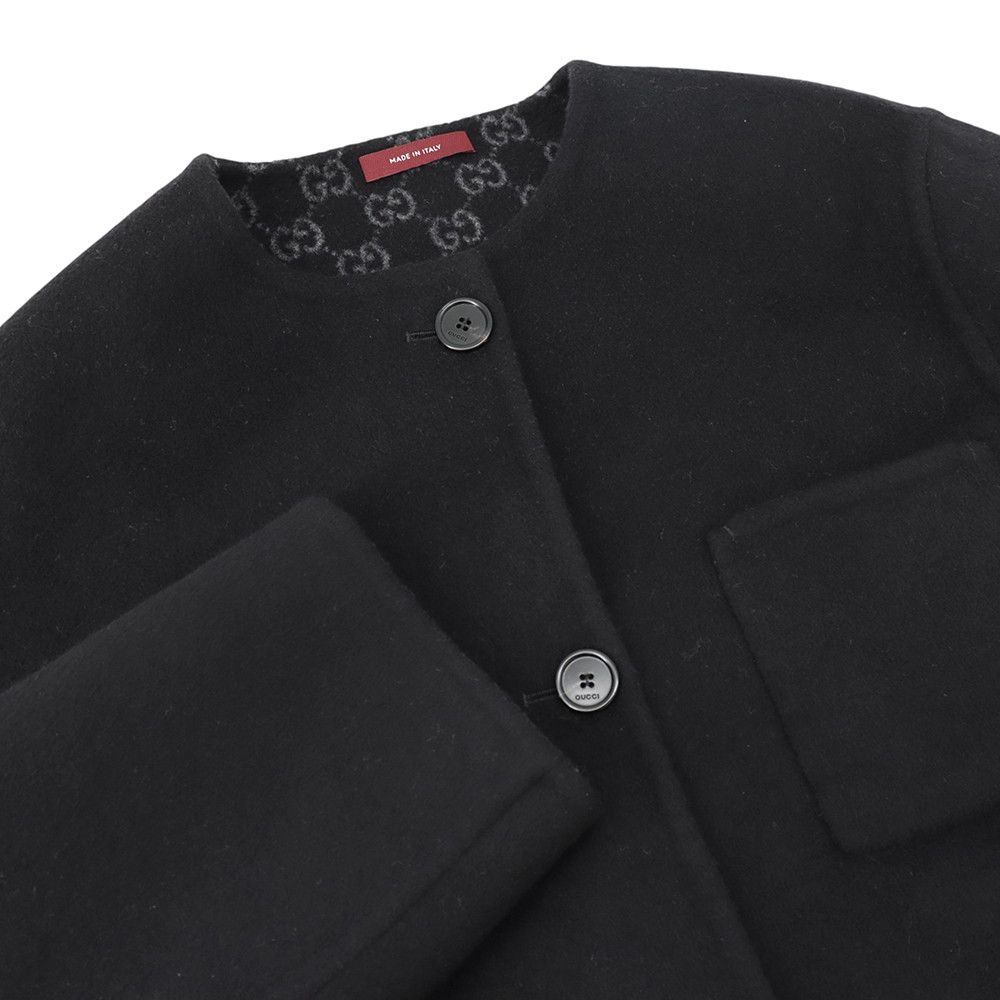 Gucci Jacket Reversible Wool Silk 36 Black — view 3