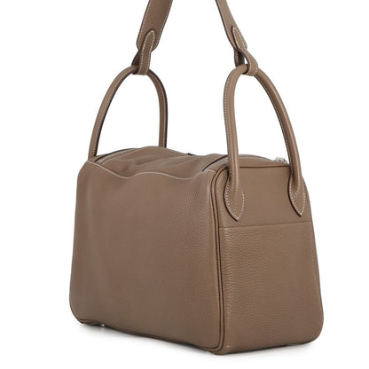 Hermes Handbag Lindy 30 Etoupe Silver Taurillon Clemence 2-Way — view 2