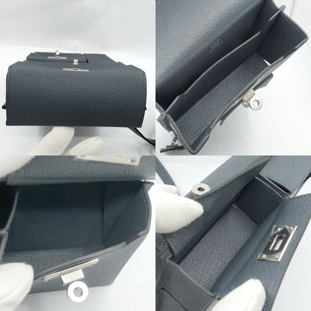 Hermes Kelly Multi Pocket Grimisty Shoulder Bag Veau Epsom Silver — view 6