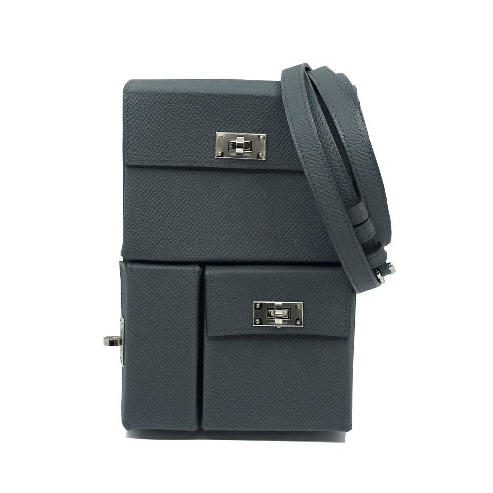 Hermes Kelly Multi Pocket Grimisty Shoulder Bag Veau Epsom Silver