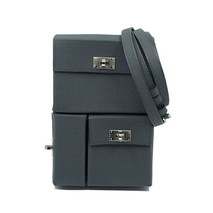 Hermes Kelly Multi Pocket Grimisty Shoulder Bag Veau Epsom Silver