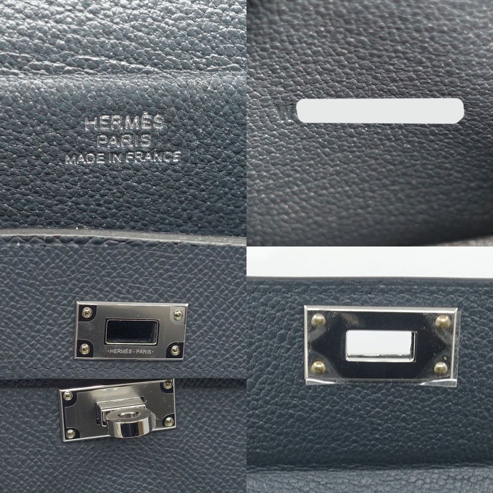 Hermes Kelly Multi Pocket Grimisty Shoulder Bag Veau Epsom Silver — view 7