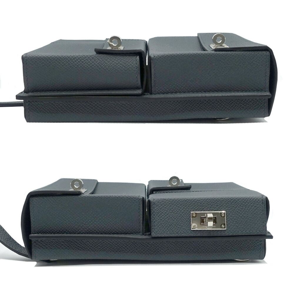 Hermes Kelly Multi Pocket Grimisty Shoulder Bag Veau Epsom Silver — view 5